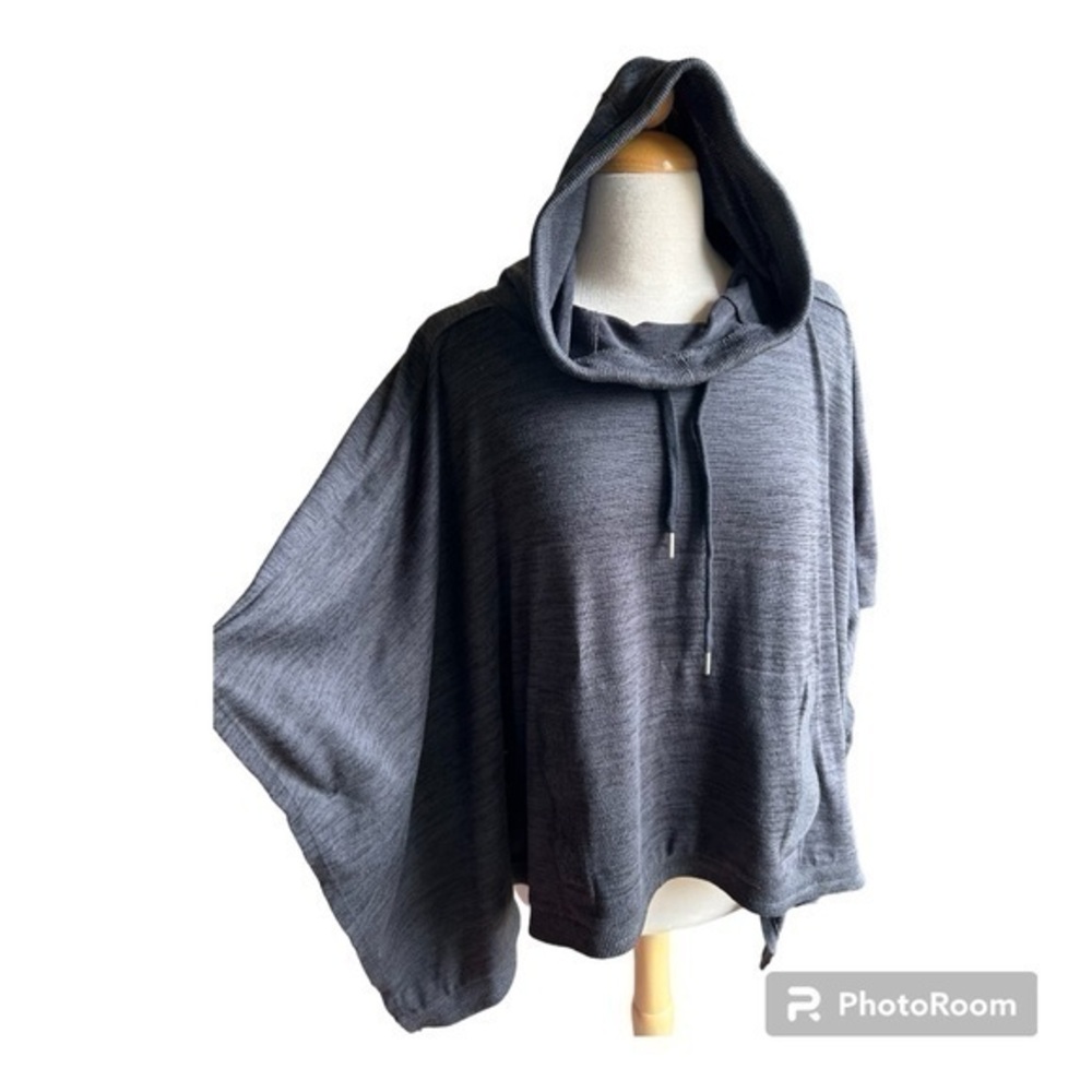 Athleta dark gray poncho sweatshirt hoodie medium
